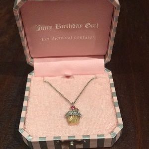 Juicy Couture Cupcake Necklace with Pink and Gold Accents